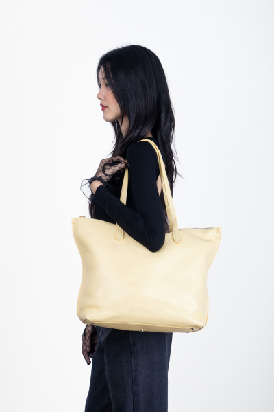 Furla Tote Zip Leather Yellow